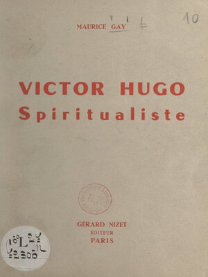 cover image of Victor Hugo spiritualiste